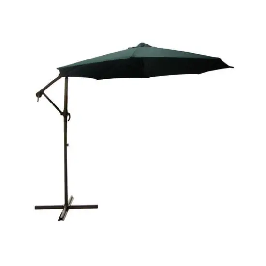 10ft. Green Off-Set Outdoor Patio Umbrella {1}