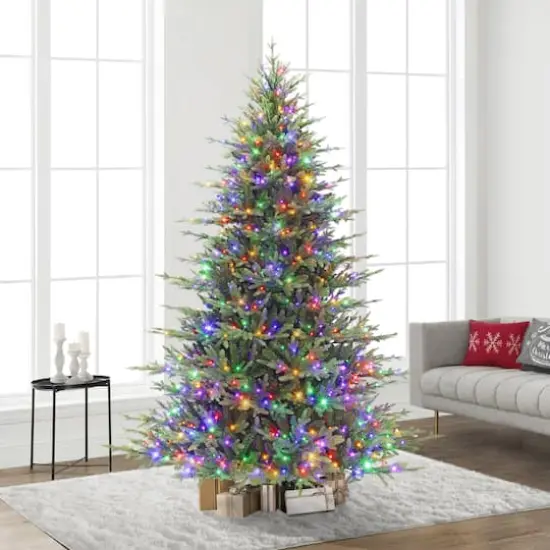 7.5ft. Pre-Lit Dorchester Fir Artificial Christmas Tree, Dual Color LED Lights {4}