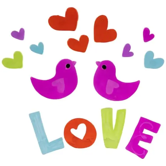Double Sided Valentine's Day Gel Window Clings, 5ct. {5}
