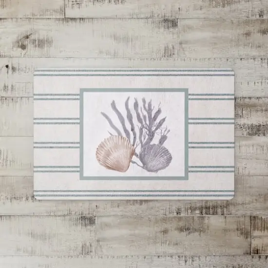 Scallop and Olive Shell 18" x 27" Floor Mat {3}
