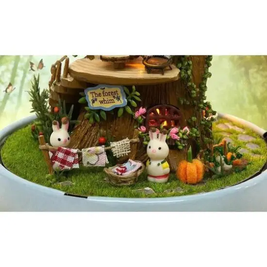 Wizardi Miniature Roombox Kit: The Forest Whim Dollhouse Kit {4}