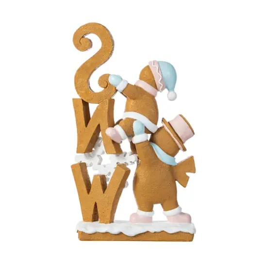 Glitzhome&reg; 12.5" Resin Christmas Gingerbread Table Decor {8}