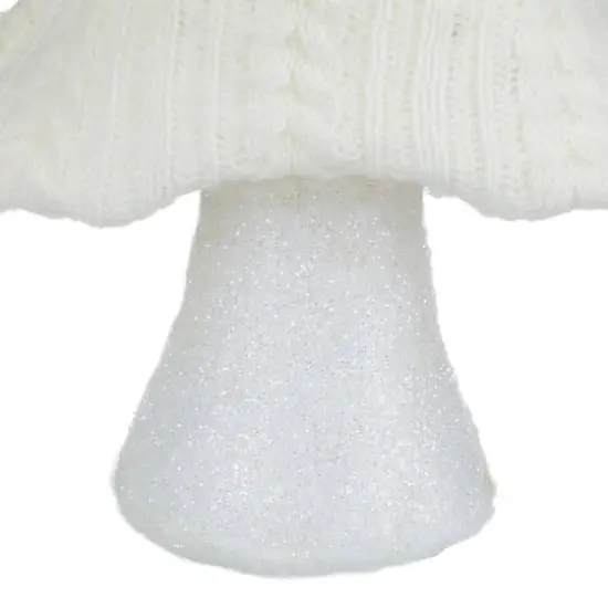 16.75" Cream Cable Knit Christmas Tree Tabletop D&eacute;cor {7}