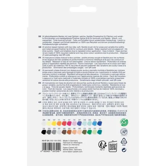 Faber-Castell&reg; Goldfaber 24 Color Dual Tip Sketch Markers {10}
