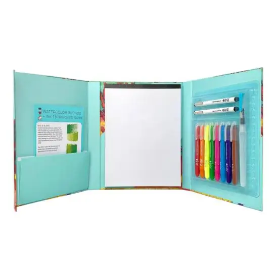 Bright Stripes Watercolor Blends & Ink Mash Up Art Pack {3}