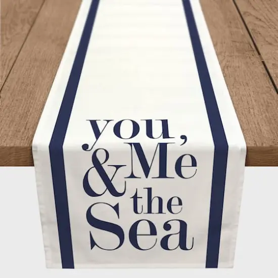 90'' You, Me & the Sea Poly Twill Table Runner {3}