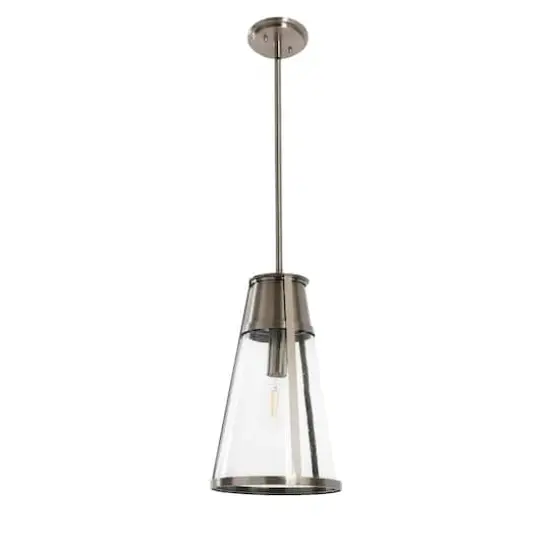 Hello Honey&reg; Robert Stevenson Lighting Jaxon Metal & Seedy Glass Ceiling Light Polished Nickel {11}
