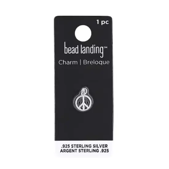 Sterling Silver Peace Icon Charm by Bead Landing&trade; {7}