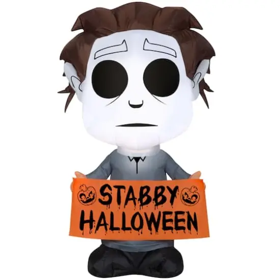 3.5ft. Airblown&reg; Inflatable Halloween Universal Studios Michael Myers with Sign {1}