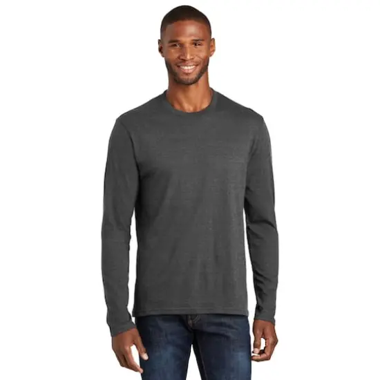 Port & Company&reg; Fan Favorite&trade; Long Sleeve Blend T-Shirt Black Heather {4}