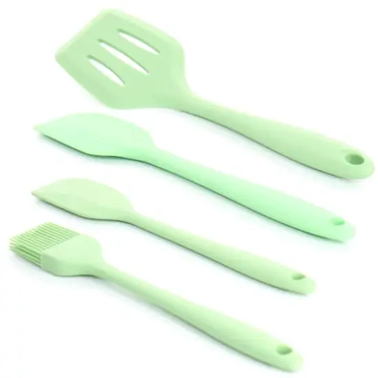 MegaChef Mint Green Silicone Cooking Utensils Set, 12ct. {4}
