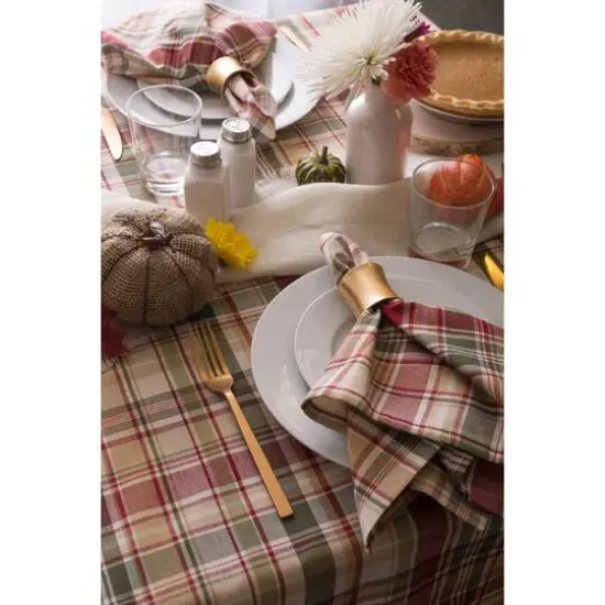 DII&reg; 84" Give Thanks Plaid Tablecloth {5}