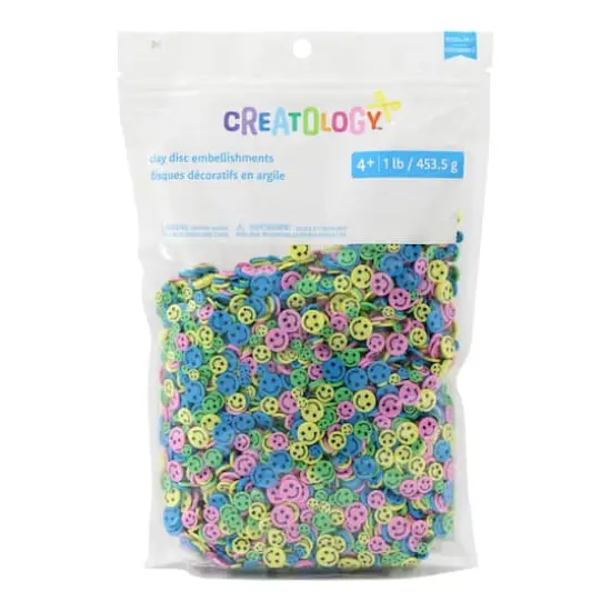 1lb. Smiley Face Clay Disc Embellishments by Creatology&trade; {4}
