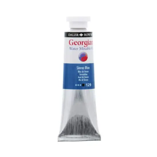 Daler-Rowney&reg; Georgian Water Mixable Oil Paint, 37mL 129 Sevres Blue {1}