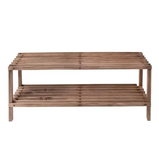 Honey Can Do Espresso 2-Tier Wood Shoe Rack {6}