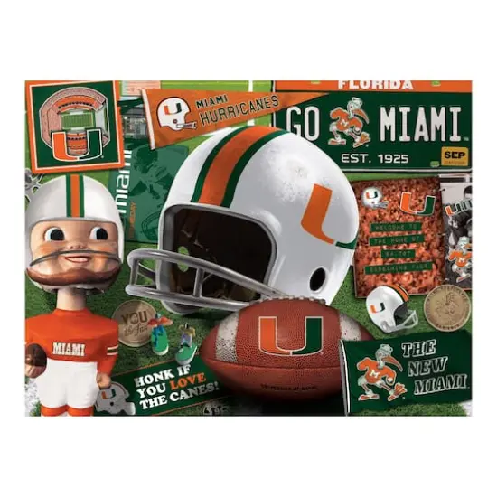 College Team Retro Series 500 Piece Puzzle Miami Hurricanes {5}