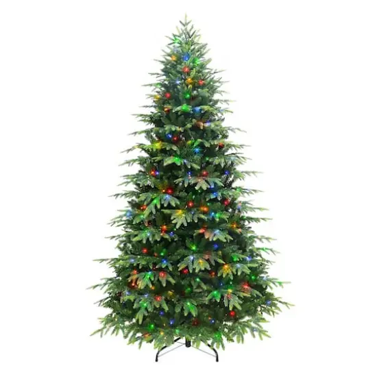 7.5ft. Pre-Lit Rutland Spruce Artificial Christmas Tree, Dual Color Lights {3}