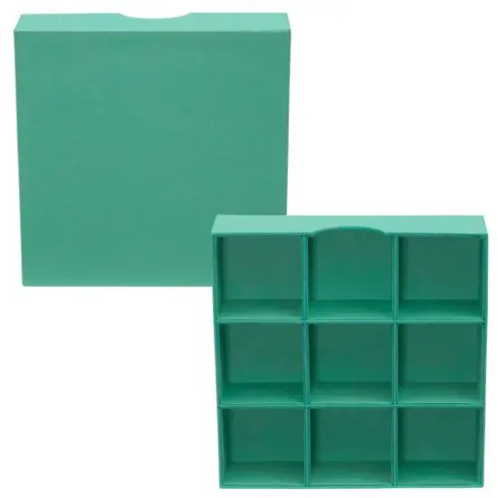 Household Essentials 9-Compartment Drawer Organizers, 2ct. Green {9}