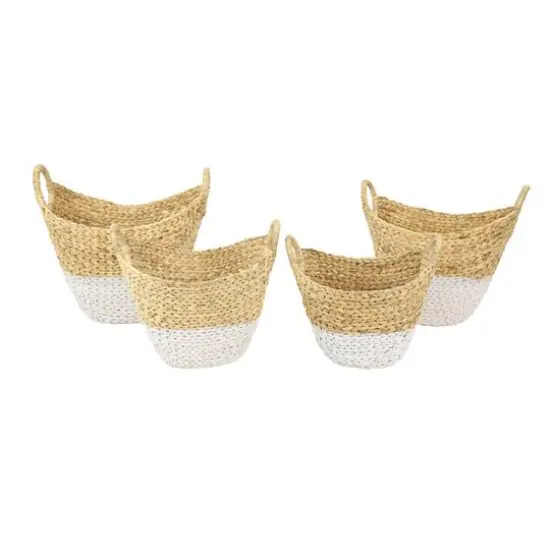 CosmoLiving by Cosmopolitan Brown Seagrass Contemporary Storage Basket Set {7}