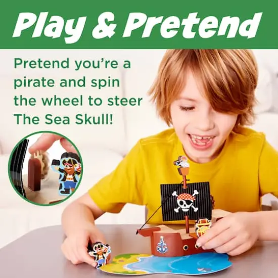 Creativity for Kids&reg; Buildeez!&trade; The Sea Skull Pirate Ship Wooden Model Set {8}