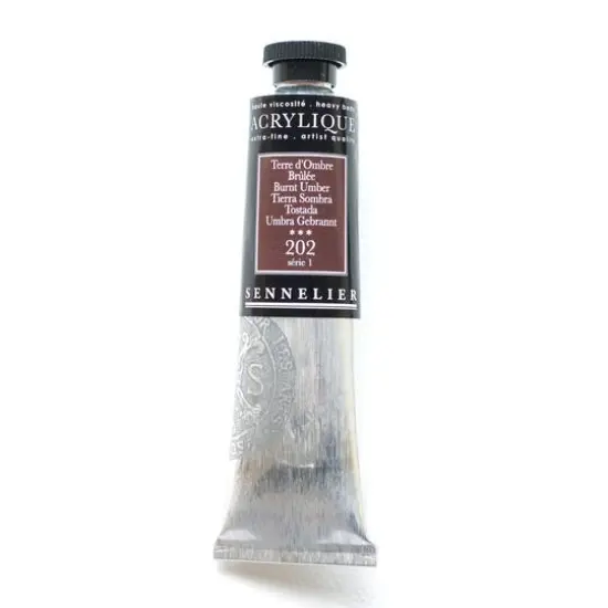 Sennelier Extra Fine Artists' Acrylic Paint, 60mL 202 Burnt Umber {1}