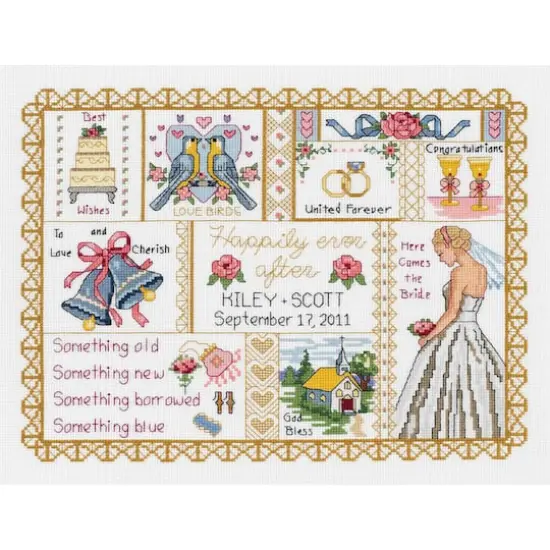 Janlynn&reg; Wedding Collage Counted Cross Stitch Kit {1}