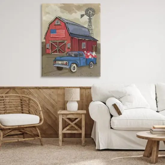 Stupell Industries Vintage Americana Barn Canvas Wall Art {3}