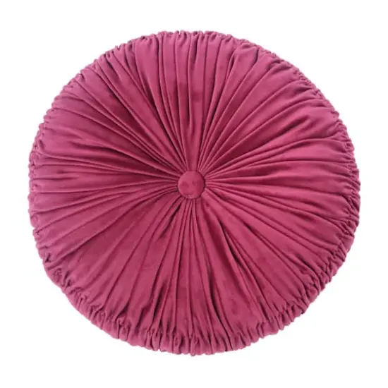 15" Pink Pleated Round Accent Pillow by Ashland&reg; {1}