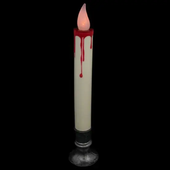 9" Flickering LED Halloween Candle Lamp with Dripping Blood Effect {3}