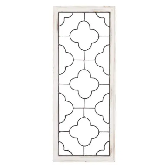 Hastings Home 31" Metal & Wood Clover Wall Panel {1}