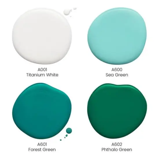 Arteza&reg; 4 Color Aqua Tones Acrylic Pouring Paint Set {4}