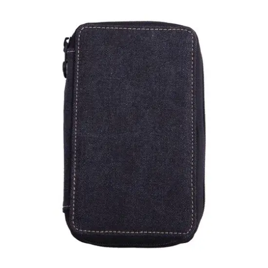 Global Art 48 Slot Canvas Pencil Case Black {1}