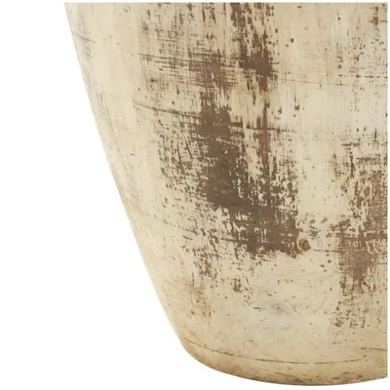 Brown Ceramic Antique Style Distressed Vase {6}