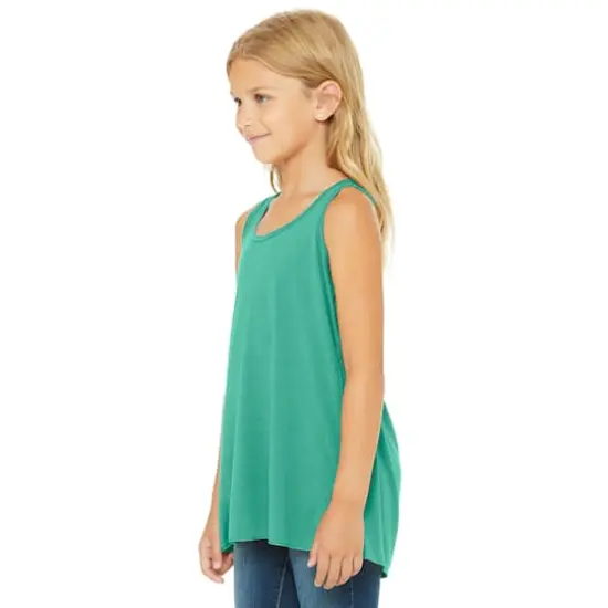 BELLA+CANVAS&reg; Youth Flowy Racerback Tank Teal {5}