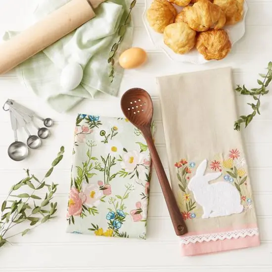 DII&reg; Spring Bouquet Bunny Dishtowel Set {6}