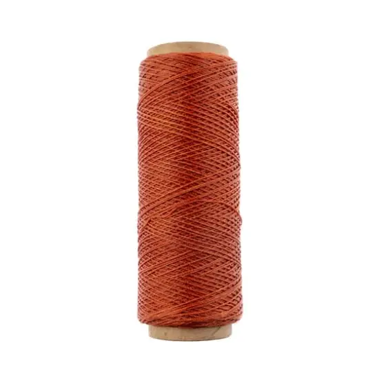 Gudebrod 0.015" 3 Ply Waxed Thread, 500ft. Burnt Orange {3}