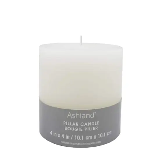 4" x 4" White Pillar Candle by Ashland&reg; {1}