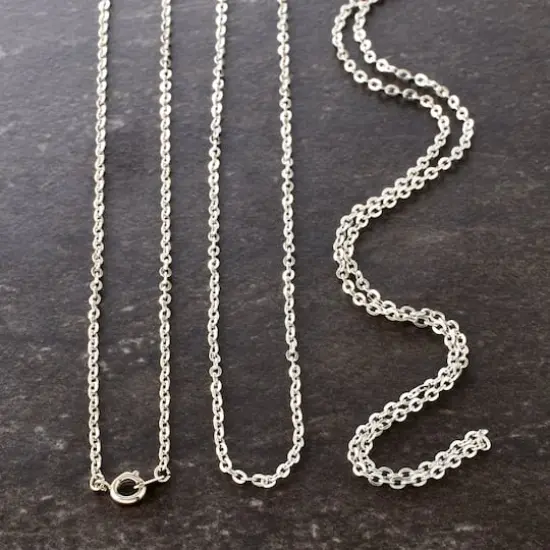 Rhodium Flat Oval Chain Necklaces By Bead Landing&trade; {3}