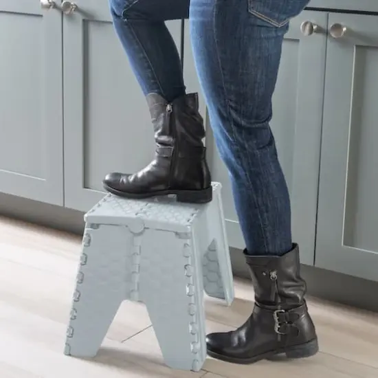 Simplify 12" Folding Step Stool Gray {6}