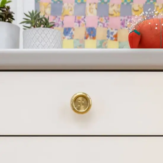 Dritz&reg; Bright Brass Button Knob {3}