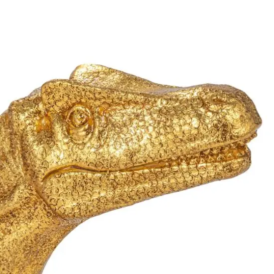 Hello Honey&reg; 15.4" Gold Colored Dinosaur Table Lamp {7}