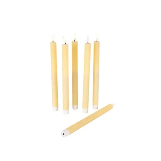 11" Flameless Wax Candles with Remote Control, 6ct. Yellow {4}