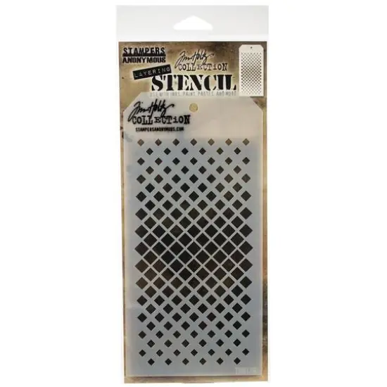 Stampers Anonymous Tim Holtz&reg; Gradient Square Layered Stencil, 4" x 8.5"  {1}