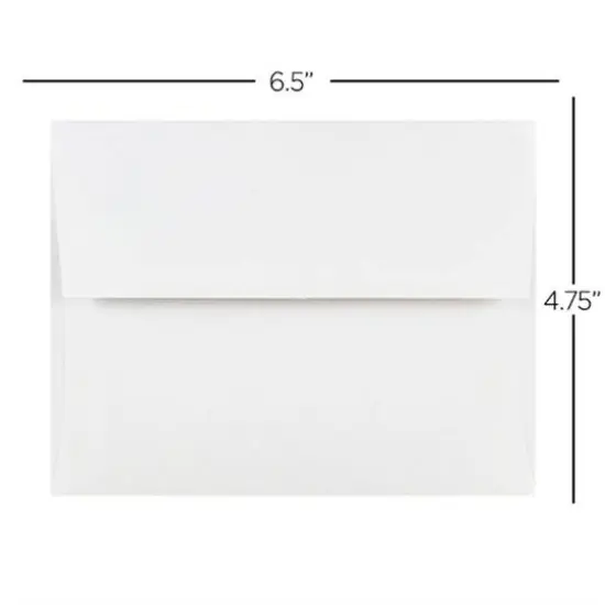 JAM Paper 4.75" x 6.5" White Invitation Envelopes {4}