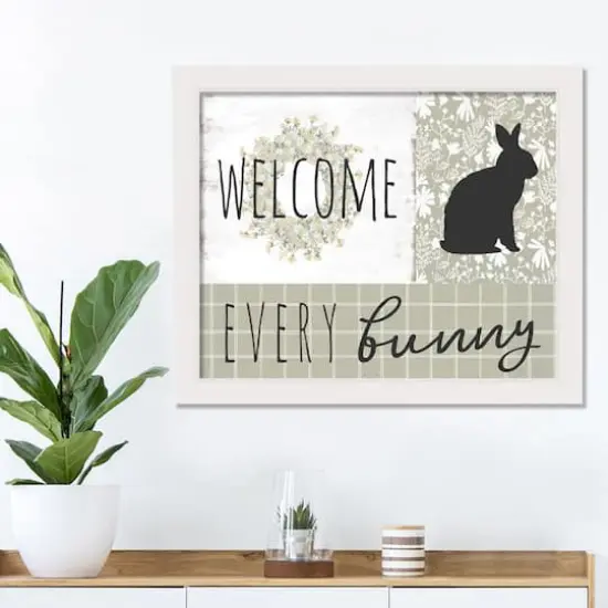 Every Bunny Collage 4 16" x 20" White Framed Print Under Plexiglass {4}