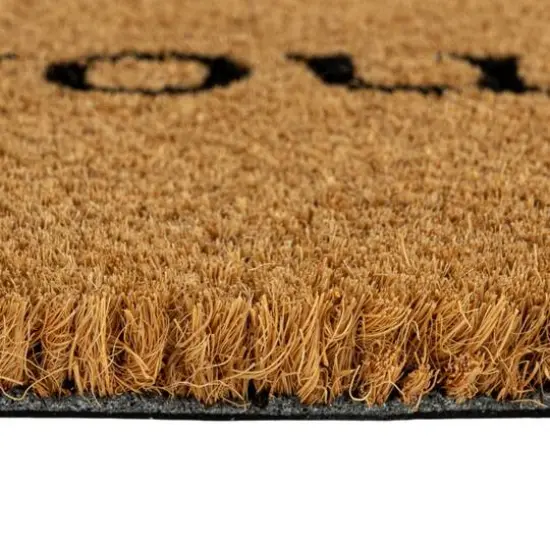 Hello Honey&reg; 29" x 17.5" Wipe Your Paws Natural Coir Bone Doormat {5}