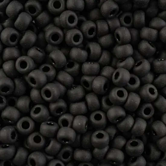 John Bead 8/0 Miyuki Glass Seed Beads, 12g Black Matte {1}