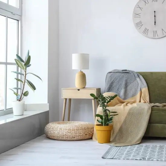 Simple Designs 20" Ceramic Purled Texture Table Lamp Yellow {6}