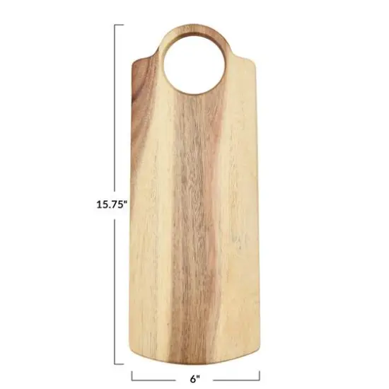 Hello Honey&reg; 16" Rectangle Acacia Wood Cutting Board with Handle {9}