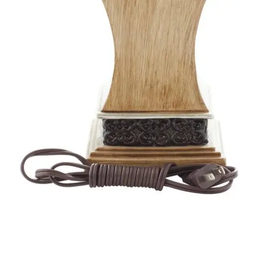 Set of 2 Brown Polystone Rustic Table Lamp, 29" {10}